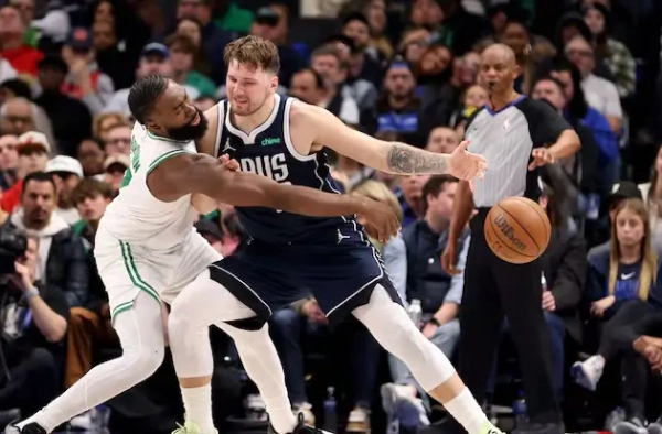 jaylen brown guading luca doncic