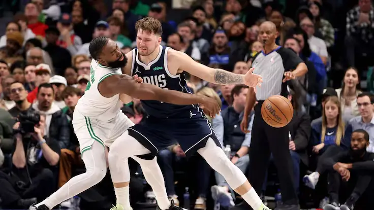 jaylen brown guading luca doncic